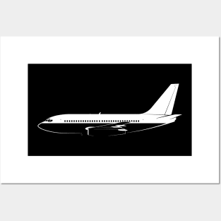 Boeing 737-200 Silhouette Posters and Art